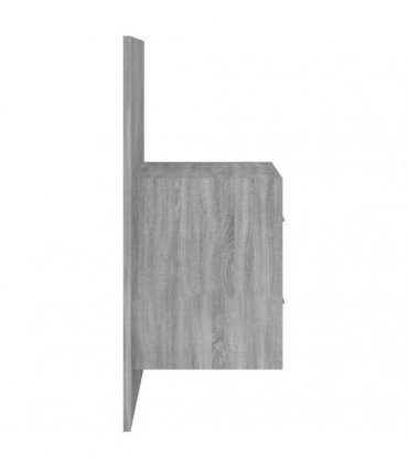 vidaXL Bed Headboard with Cabinets Grey Sonoma Engineered Wood