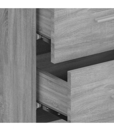 vidaXL Bed Headboard with Cabinets Grey Sonoma Engineered Wood