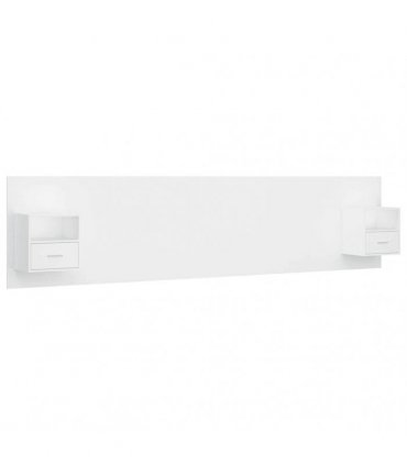 vidaXL Bed Headboard with Cabinets White Engineered Wood