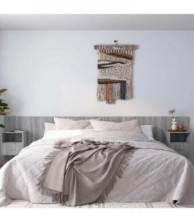vidaXL Bed Headboard with Cabinets Grey Sonoma Engineered Wood