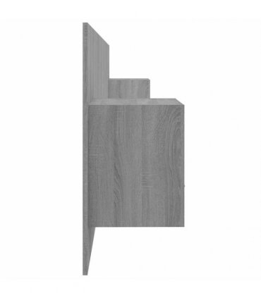 vidaXL Bed Headboard with Cabinets Grey Sonoma Engineered Wood