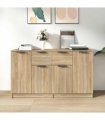 vidaXL Sideboards 2 pcs Sonoma Oak 60x30x70 cm Engineered Wood