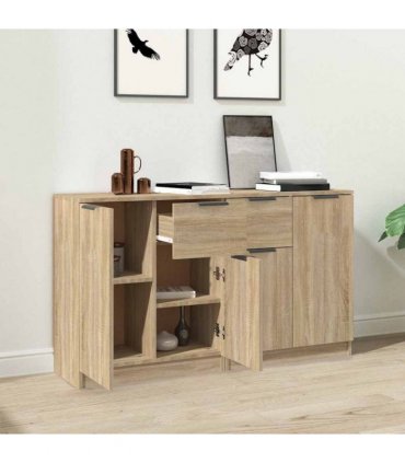 vidaXL Sideboards 2 pcs Sonoma Oak 60x30x70 cm Engineered Wood