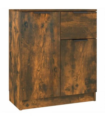 vidaXL Sideboards 2 pcs Smoked Oak 60x30x70 cm Engineered Wood