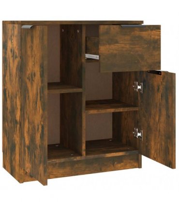 vidaXL Sideboards 2 pcs Smoked Oak 60x30x70 cm Engineered Wood