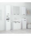 vidaXL 5 Piece Bathroom Cabinet Set White Engineered Wood