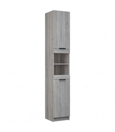 vidaXL 5 Piece Bathroom Cabinet Set Grey Sonoma Engineered Wood