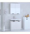 vidaXL 2 Piece Bathroom Cabinet Set White Engineered Wood