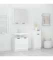 vidaXL 3 Piece Bathroom Cabinet Set White Engineered Wood
