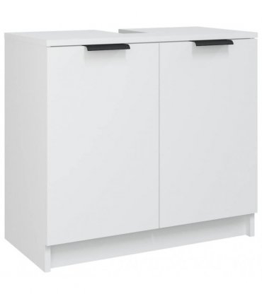 vidaXL 3 Piece Bathroom Cabinet Set White Engineered Wood