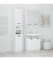 vidaXL 3 Piece Bathroom Cabinet Set White Engineered Wood