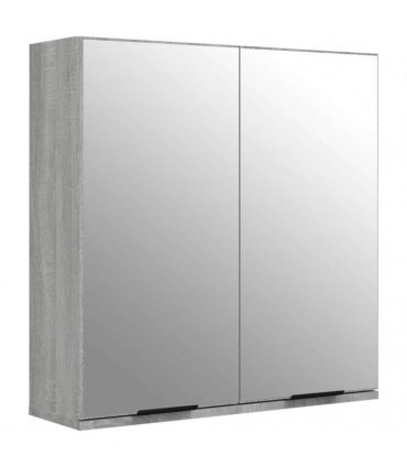 vidaXL 3 Piece Bathroom Cabinet Set Grey Sonoma Engineered Wood