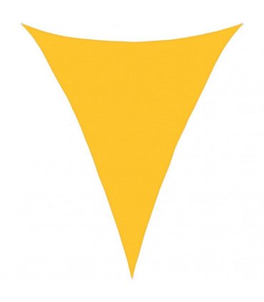 vidaXL Sunshade Sail 160 g/m² Triangular Yellow 4x5x5 m HDPE