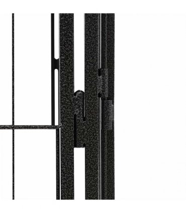 vidaXL 32-Panel Dog Playpen Black 50x100 cm Powder-coated Steel