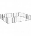 vidaXL 40-Panel Dog Playpen Black 50x100 cm Powder-coated Steel