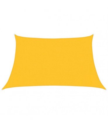 vidaXL Sunshade Sail 160 g/m² Yellow 3/4x2 m HDPE
