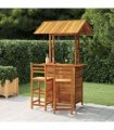 vidaXL 3 Piece Garden Bar Set Solid Wood Acacia