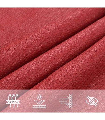 vidaXL Sunshade Sail 160 g/m² Red 7x7 m HDPE