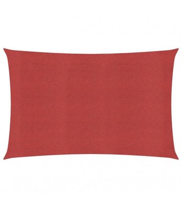 vidaXL Sunshade Sail 160 g/m² Red 2.5x5 m HDPE