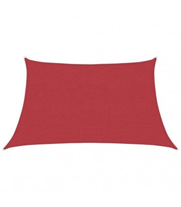 vidaXL Sunshade Sail 160 g/m² Red 3/4x2 m HDPE