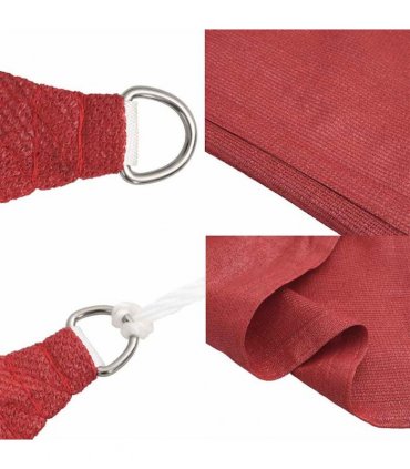 vidaXL Sunshade Sail 160 g/m² Red 3/4x2 m HDPE