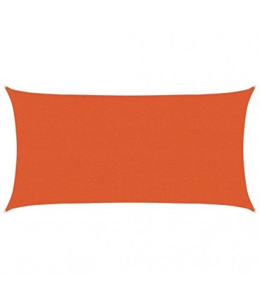 vidaXL Sunshade Sail 160 g/m² Orange 2.5x4.5 m HDPE