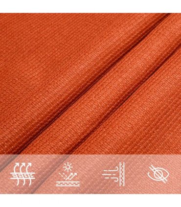 vidaXL Sunshade Sail 160 g/m² Rectangular Orange 3x6 m HDPE