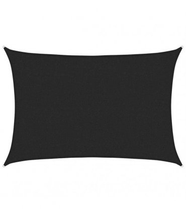 vidaXL Sunshade Sail 160 g/m² Black 2x2.5 m HDPE