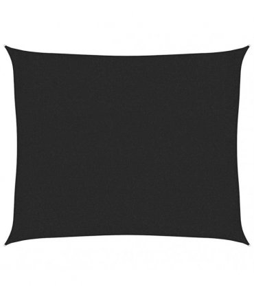 vidaXL Sunshade Sail 160 g/m² Black 2.5x3 m HDPE