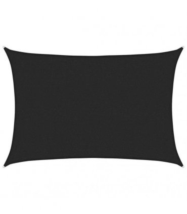 vidaXL Sunshade Sail 160 g/m² Black 2.5x3.5 m HDPE