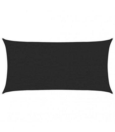 vidaXL Sunshade Sail 160 g/m² Black 2.5x5 m HDPE