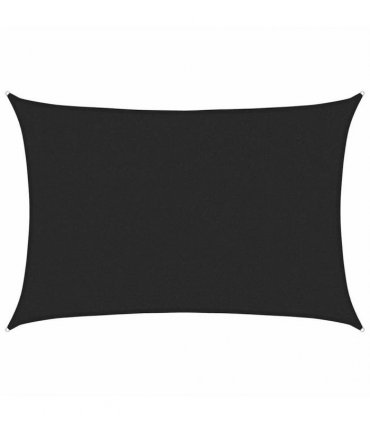vidaXL Sunshade Sail 160 g/m² Black 3x5 m HDPE
