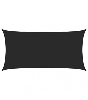 vidaXL Sunshade Sail 160 g/m² Black 3x6 m HDPE