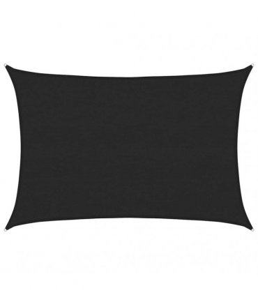vidaXL Sunshade Sail 160 g/m² Black 3.5x5 m HDPE