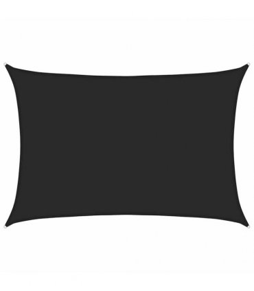 vidaXL Sunshade Sail 160 g/m² Black 5x7 m HDPE