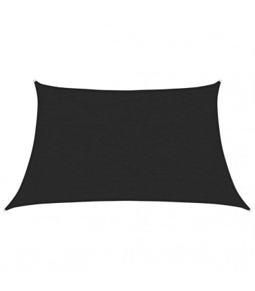 vidaXL Sunshade Sail 160 g/m² Black 3/4x2 m HDPE