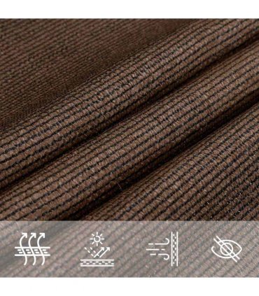 vidaXL Sunshade Sail 160 g/m² Brown 3x6 m HDPE