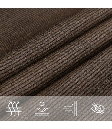 vidaXL Sunshade Sail 160 g/m² Brown 5x6 m HDPE