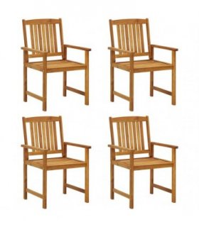 vidaXL Garden Chairs 4 pcs Solid Acacia Wood