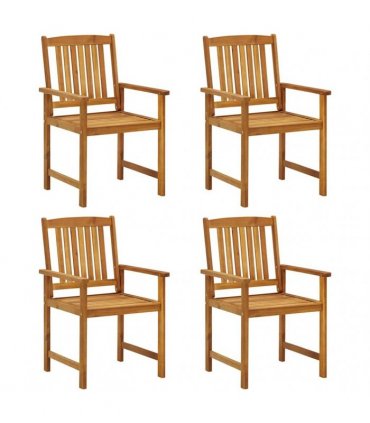 vidaXL Garden Chairs 4 pcs Solid Acacia Wood
