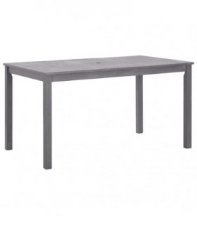 vidaXL Garden Table Grey Wash 140x80x74 cm Solid Acacia Wood