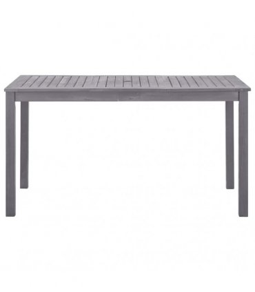 vidaXL Garden Table Grey Wash 140x80x74 cm Solid Acacia Wood