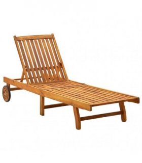 vidaXL Sun Lounger Solid Acacia Wood