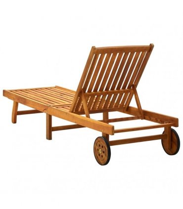 vidaXL Sun Lounger Solid Acacia Wood