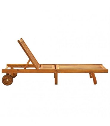 vidaXL Sun Lounger Solid Acacia Wood