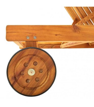 vidaXL Sun Lounger Solid Acacia Wood