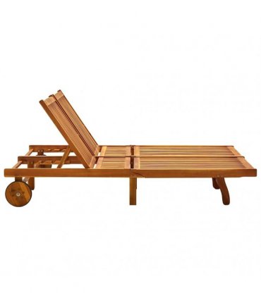 vidaXL 2-Person Sun Lounger Solid Acacia Wood