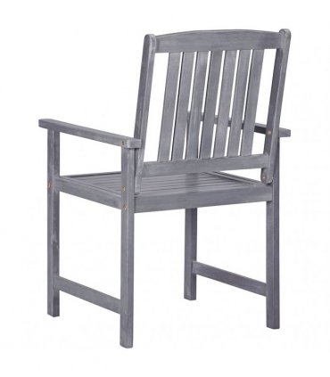 vidaXL Garden Chairs 4 pcs Solid Acacia Wood Grey