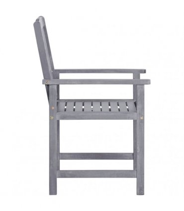 vidaXL Garden Chairs 4 pcs Solid Acacia Wood Grey