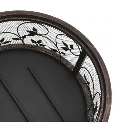 vidaXL Rustic Fire Pit with Poker 67,5 cm XXL Steel